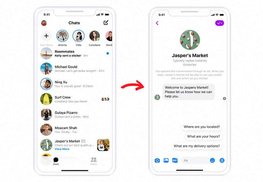 Quảng cáo Messenger giúp doanh nghiệp tương tác với khách hàng