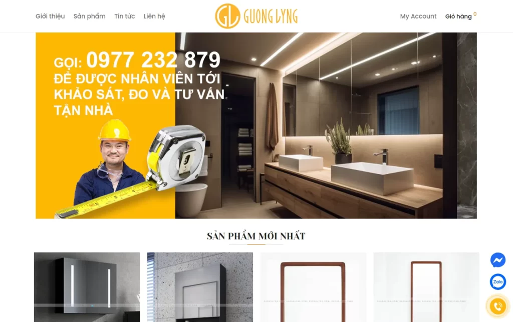 Lead Digital tiếp nhận dự án SEO từ khóa theo yêu cầu cơ sở sản xuất Gương trang trí cao cấp