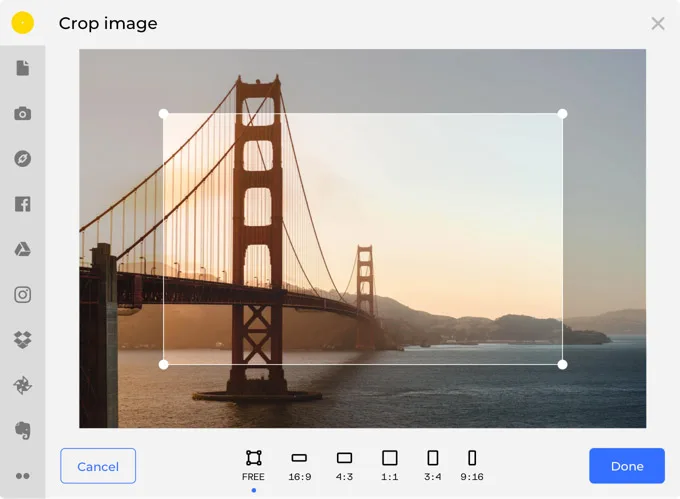 Cắt ảnh trước khi tải lên website
