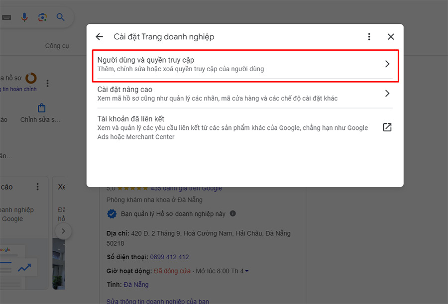Hướng dẫn cách thêm quyền sở hữu, quản lý Google Map