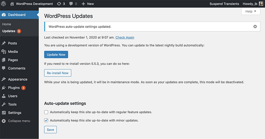 Thường xuyên cập nhật vesion wordpress, plugin sau khi thiết kế website WordPress