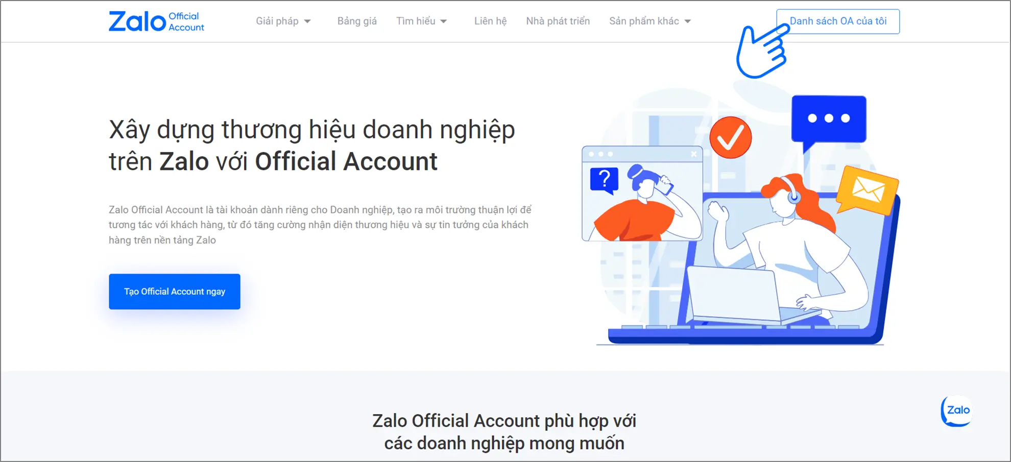 Tạo tài khoản Ads Zalo dễ dàng và miễn phí