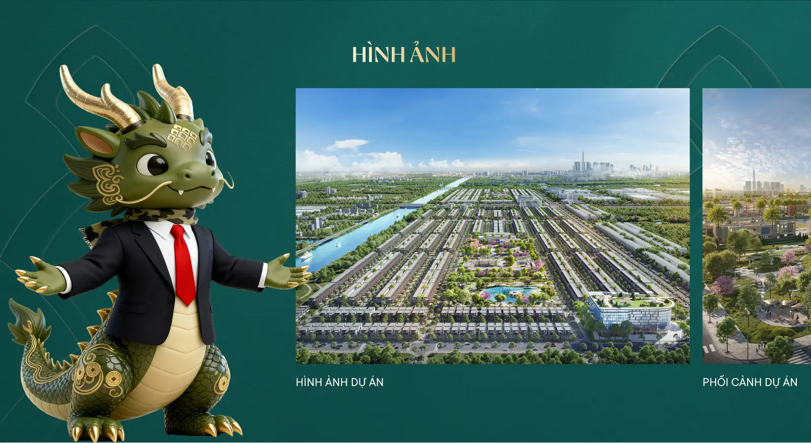 Thư viện hình ảnh phối cảnh dự án Dragon Eden trên website do Lead Digital thiết kế.